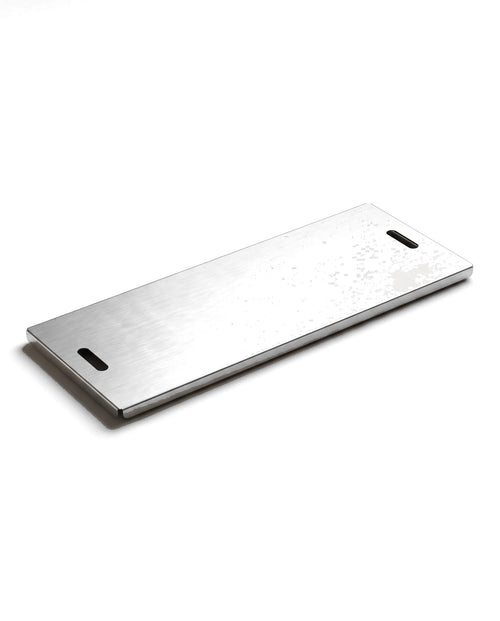 Flush Edelstahl-Brennerabdeckung fuer Monolith LX, Freisteller vor neutralem Hintergrund