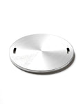 Flush Edelstahl-Brennerabdeckung fuer Orbit Light, Freisteller vor neutralem Hintergrund